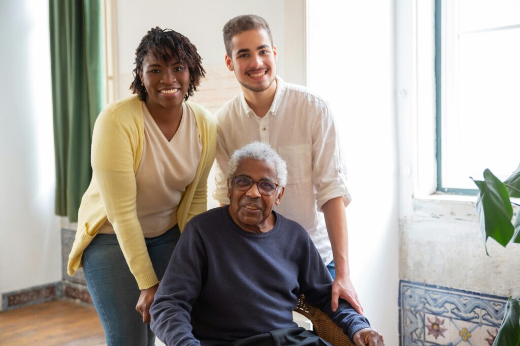 pexels-photo-7551583-7551583 Happy multigenerational family smiling indoors, showing warmth and connection.